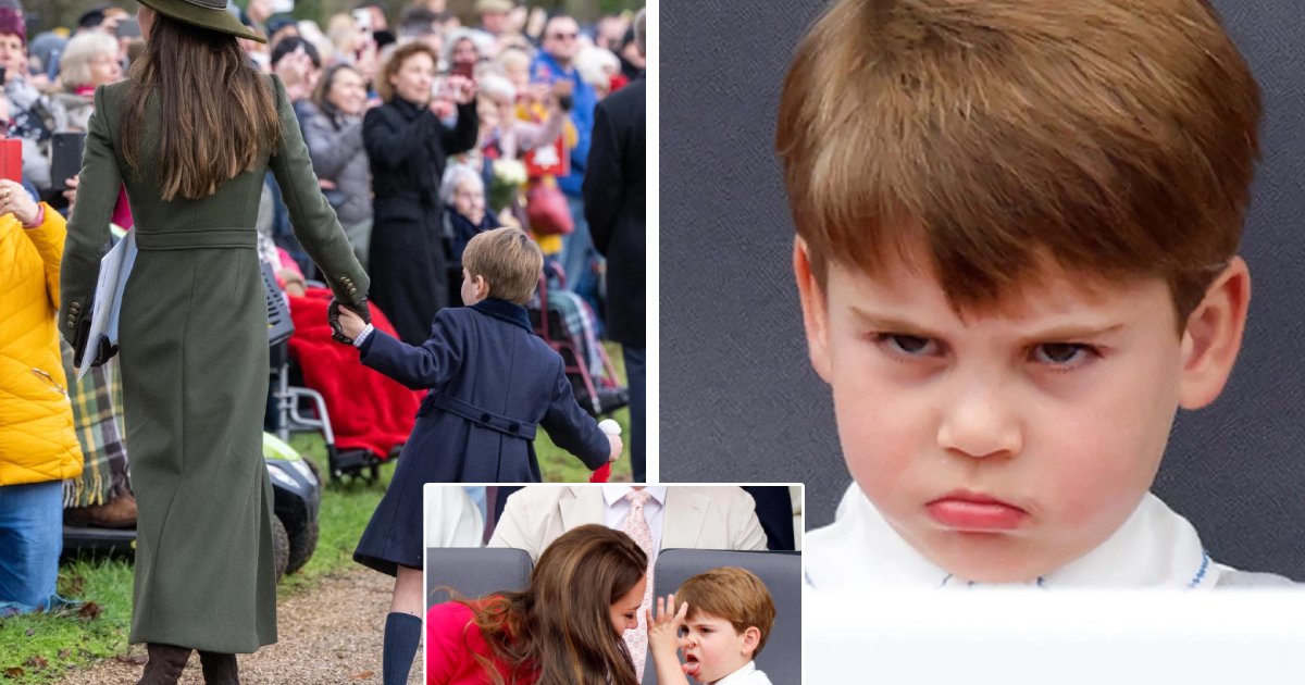 t8 1 1.png?resize=1200,630 - EXCLUSIVE: Adorable Prince Louis Steals The Show AGAIN As He's Seen Tugging Kate Middleton's Arm At Christmas Service