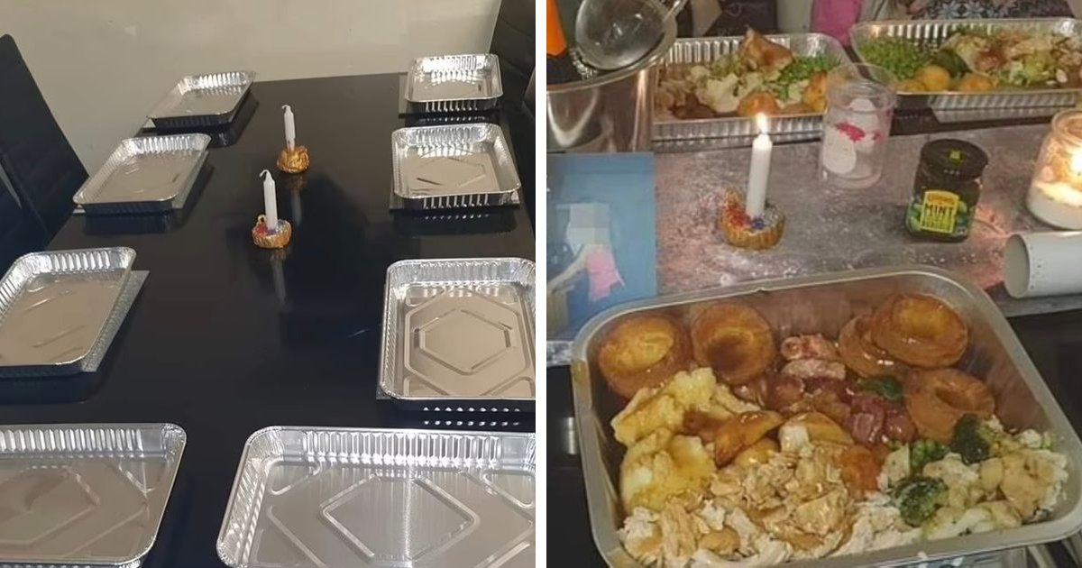 t9 2 1.png?resize=1200,630 - "Stop Being So Lazy!"- Man Blasted For Serving Christmas Dinner In 'Tin-Foil' Trays
