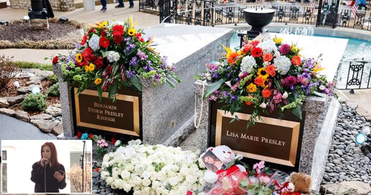 d116.jpg?resize=1200,630 - BREAKING: Lisa Marie Presley's Grave Adorned With Flowers As Singer Laid To Rest Next To Her Son