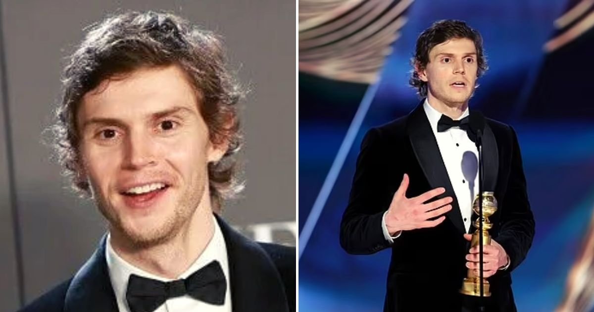 evan4.jpg?resize=412,275 - JUST IN: Evan Peters' Golden Globe Win For Chilling 'Dahmer' Sparks OUTRAGE As Fans Were Not Impressed With His Speech