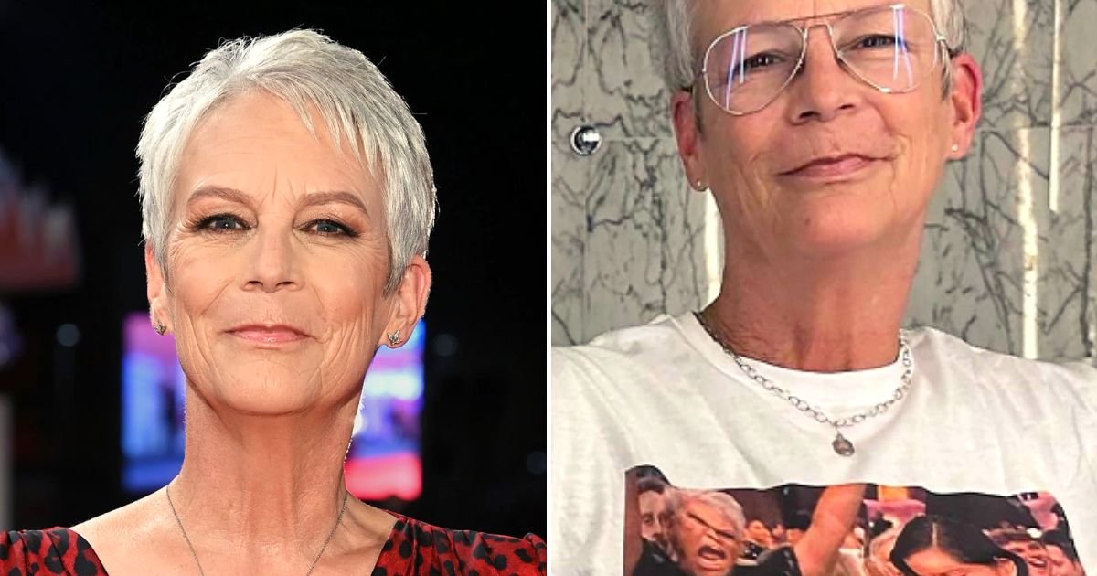 jamie4.jpg?resize=412,275 - JUST IN: Jamie Lee Curtis Wears SHIRT Showing The Moment She Celebrated Pal Michelle Yeoh's Golden Globes Win