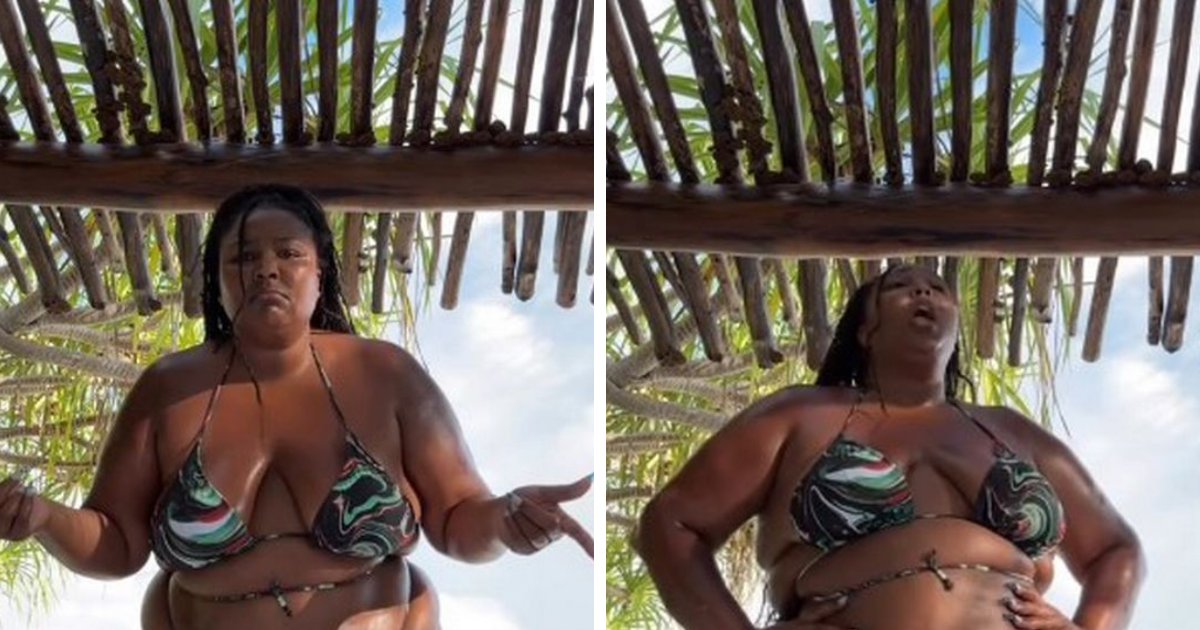 t1 10.png?resize=1200,630 - EXCLUSIVE: Fans Go Wild As Lizzo Pictured 'Slapping Her Bum' In Tiniest String Bikini