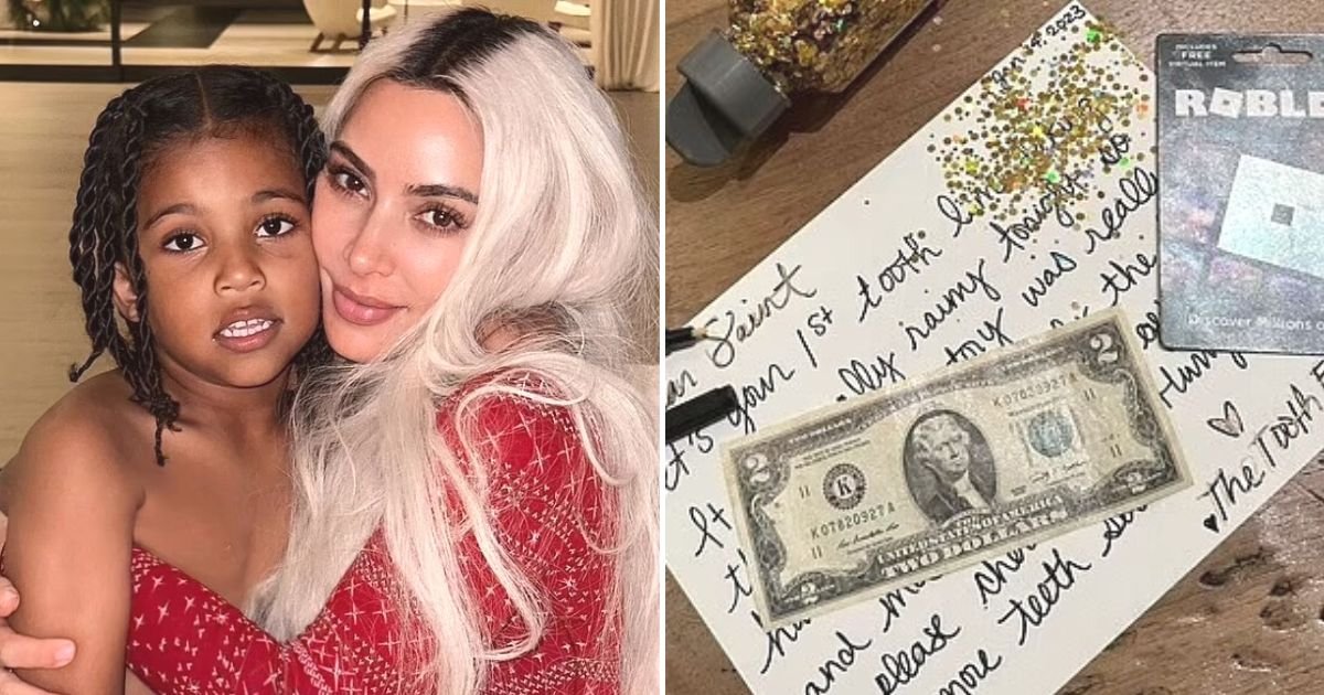 untitled design 6.jpg?resize=412,232 - Kim Kardashian Shares Son Saint's Sweet Letter To The Tooth Fairy And Reveals That He Lost His First Milk Tooth At 7