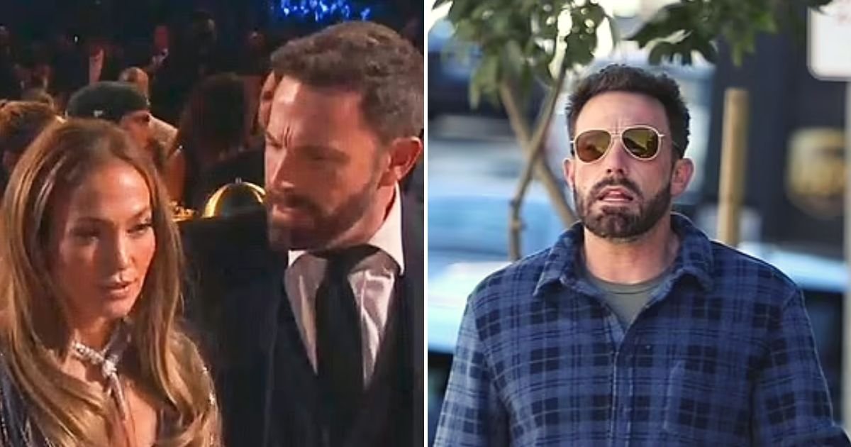 ben5.jpg?resize=412,275 - JUST IN: Ben Affleck, 50, Looks Somber As He Grabs A Coffee And Chats With A Friend After Attending The Grammy Awards