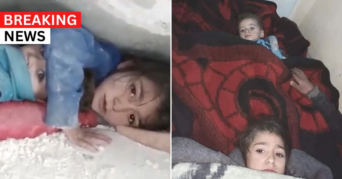 breaking 66.jpg?resize=412,232 - BREAKING: Little Girl Found Protecting Baby Brother While Buried Under Rubble For 36 Hours After Earthquake In Syria