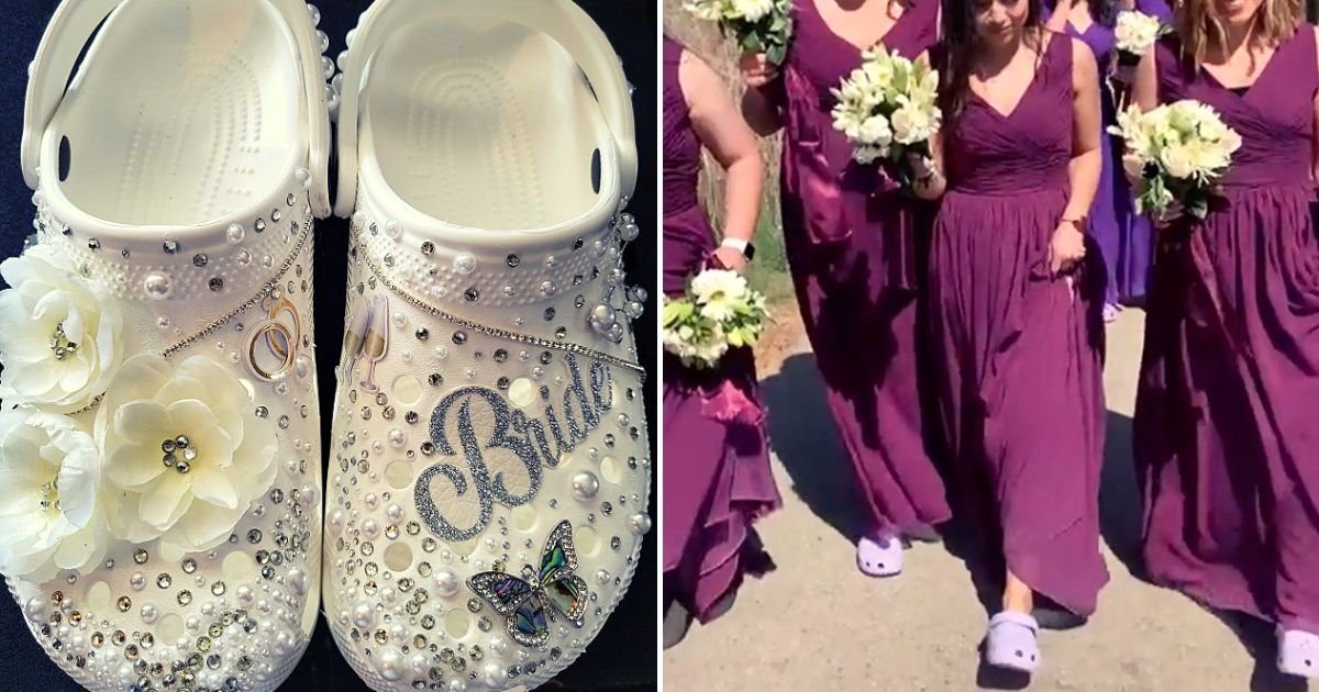 crocs4.jpg?resize=1200,630 - Bride Slammed Online For Wearing CROCS On Her Wedding Day And Many Claimed That It Is ‘NOT Acceptable’