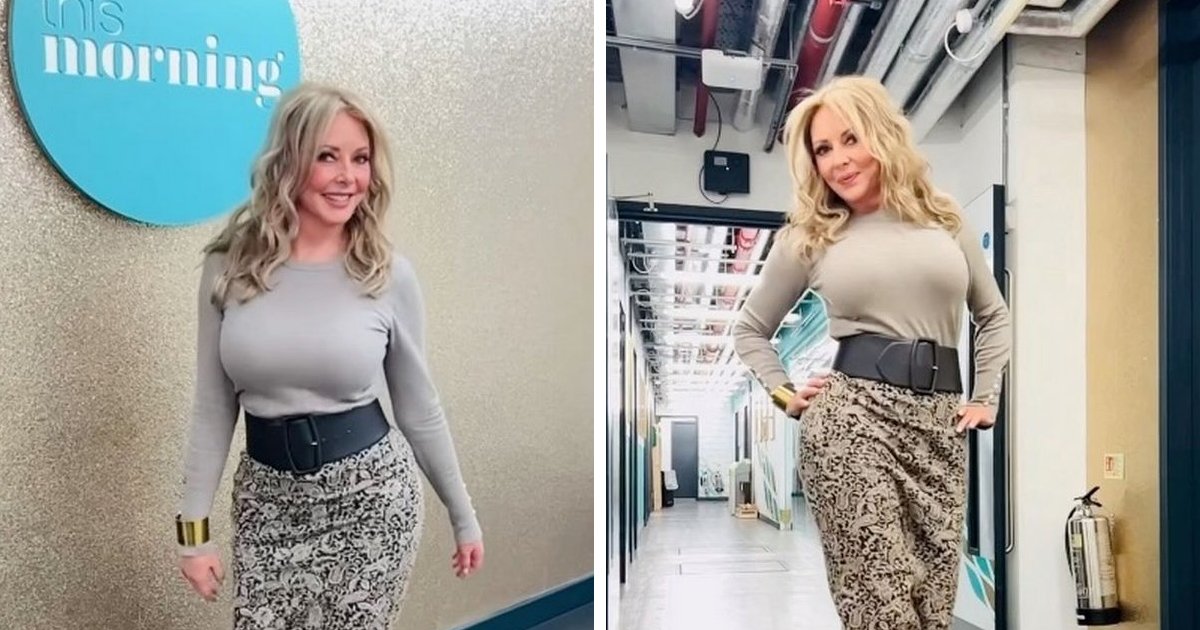 d144.jpg?fit=1024%2C538&ssl=1&strip=all - EXCLUSIVE: Carol Vorderman Squeezes Hourglass Figure Into TIGHT Skirt As Fans Claim They 'Love That Bounce'