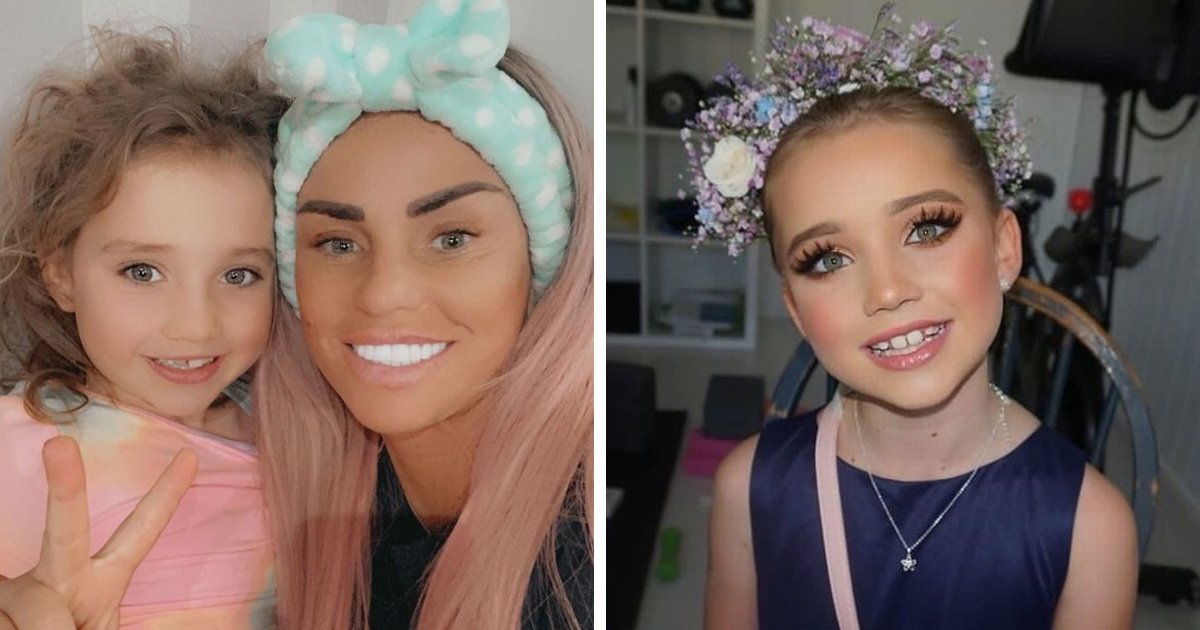 d39.jpg?resize=412,275 - "She's A Child, For God's Sake!"- Fans BLAST Katie Price For Applying 'False Lashes' & Make-Up On Her 8-Year-Old Daughter