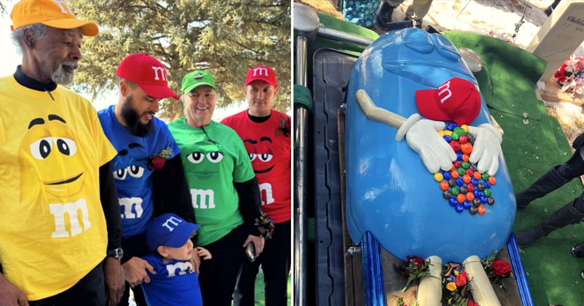 mms4.jpg?resize=412,275 - Grieving Family Buries Grandmother In An M&M's-Themed Coffin: ‘You Were Right, We All Loved Your Casket’