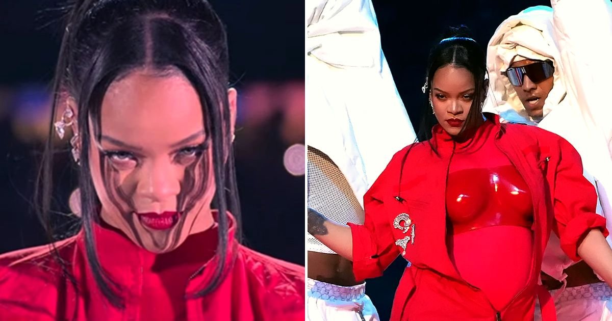 rihanna10.jpg?resize=412,275 - JUST IN: Pregnant Rihanna, 34, Is Accused Of 'Worshipping The Dev*l' After Her 13-Minute Super Bowl Halftime Show