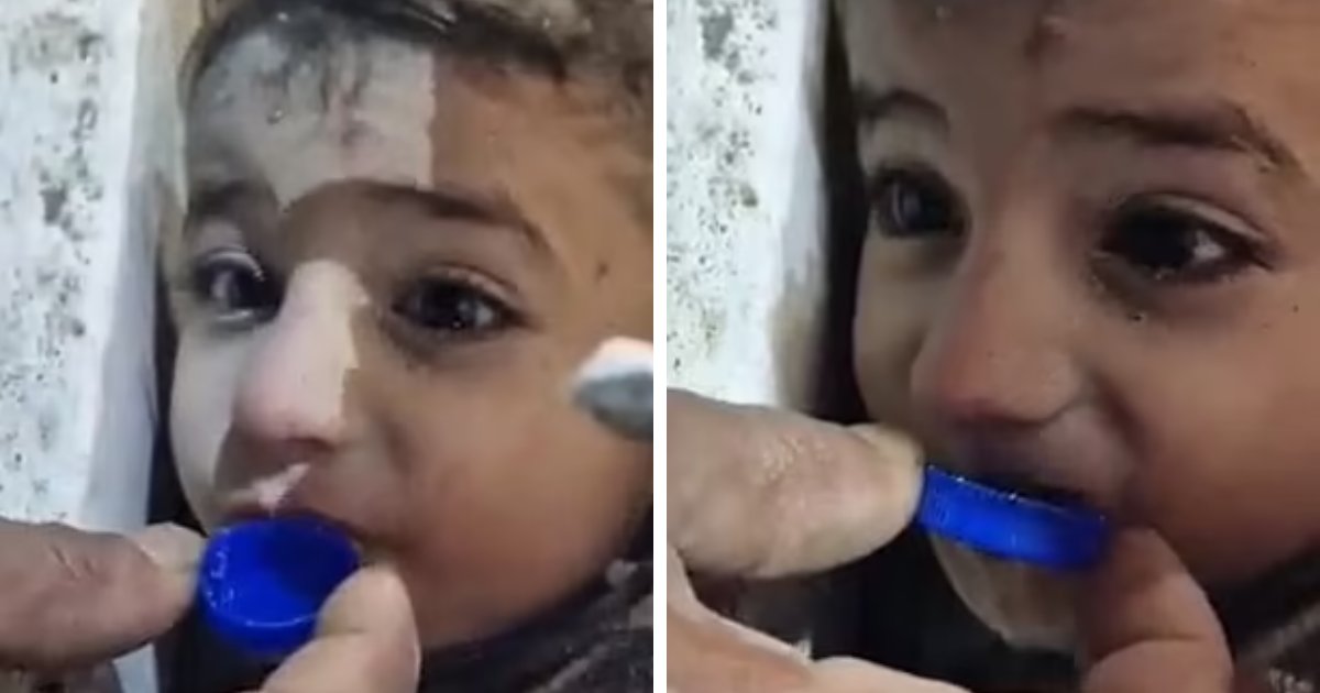 t1 7.png?resize=412,275 - BREAKING: Heart Wrenching Image Shows Little Boy Covered In Dust & Scratches Put On Brave Face After Being Stuck In Earthquake Debris