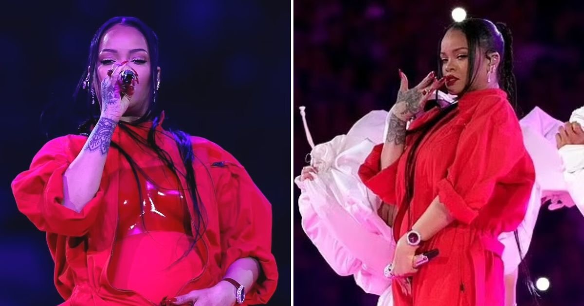 untitled design 72.jpg?resize=412,275 - Rihanna Comes Under Fire After Touching Her Crotch And Butt Before Sniffing Her Hand In 'Disgusting' Super Bowl Performance