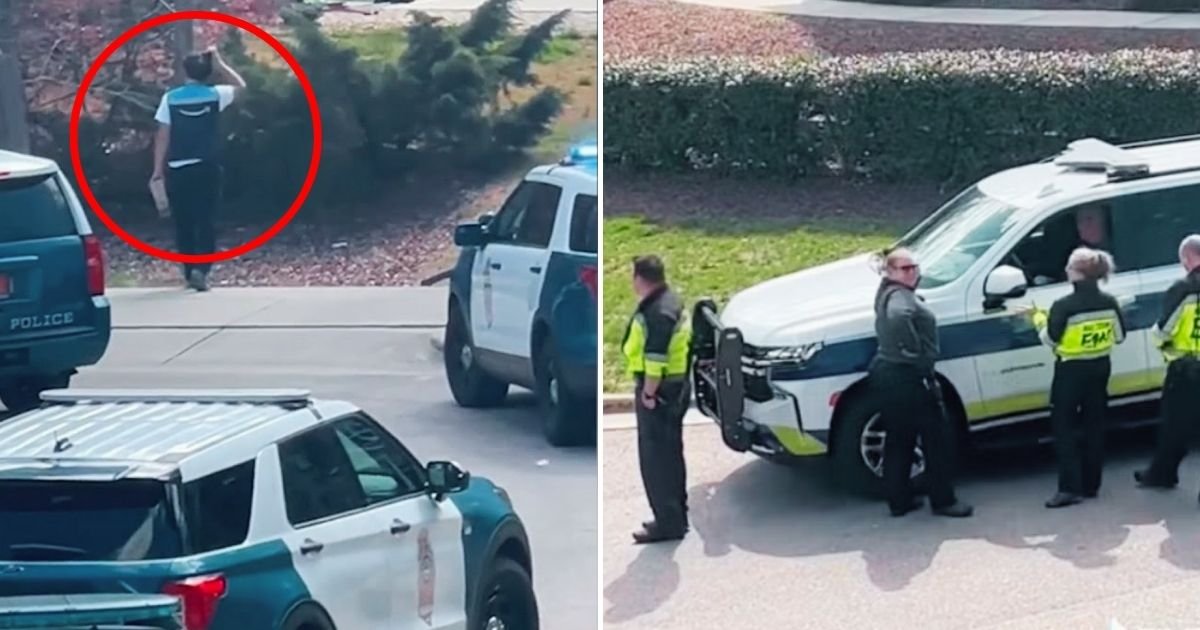 amazon4.jpg?resize=412,275 - Video Of Amazon Delivery Driver Walking Through An Active Police Standoff To Successfully Deliver A Parcel Goes Viral