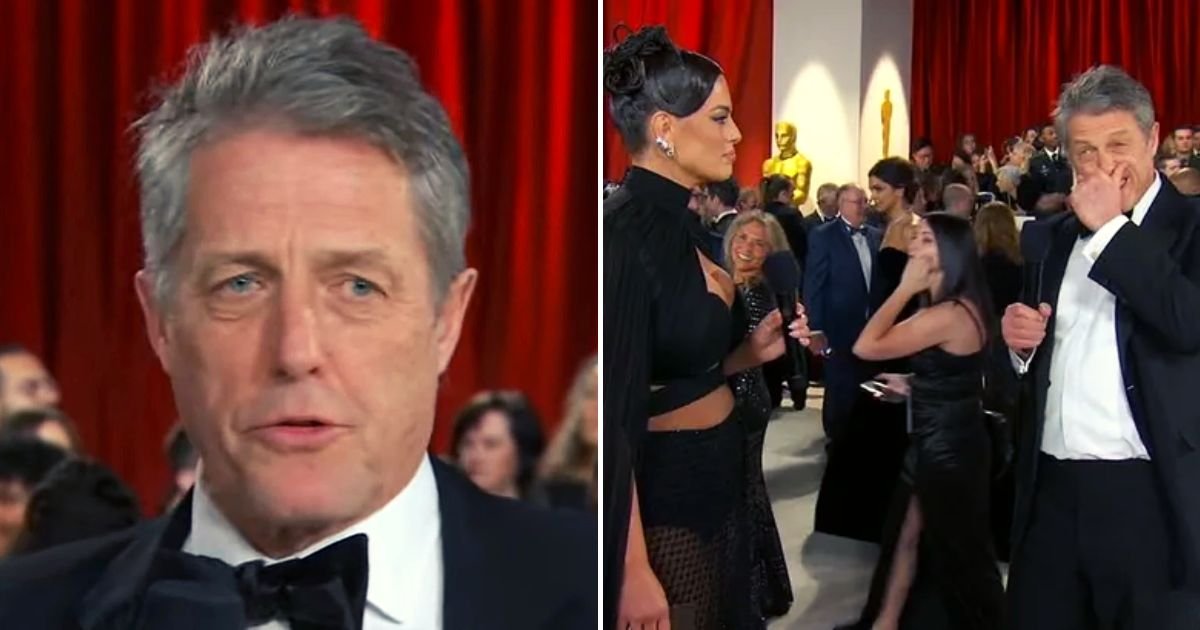 hugh4.jpg?resize=412,275 - JUST IN: People Are Calling Hugh Grant's Interview At Oscars 'The Most AWKWARD Thing' Since The Infamous Slap