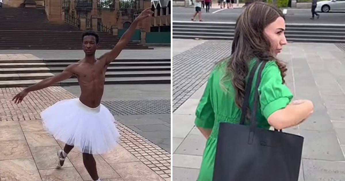 t10 8.png?resize=412,275 - EXCLUSIVE: Furious Woman Calls Out 'Male Ballerina' For Dancing In Front Of The Church