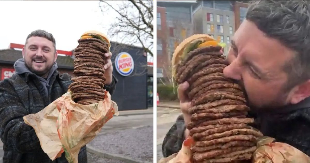 t2 10.png?resize=412,232 - BREAKING: Burger King Fanatic Orders The LARGEST Whopper Of All Time & Each Patty Counts For Every Year Lived