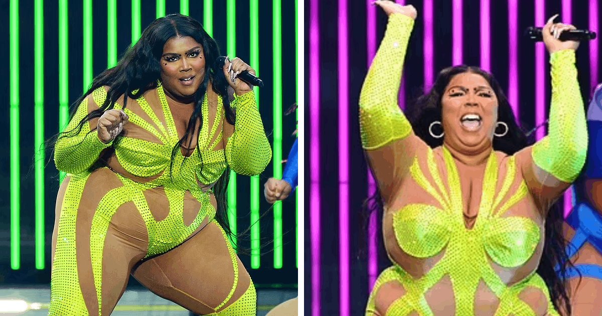 t6 5.png?resize=1200,630 - EXCLUSIVE: Lizzo Turns Heads Again In Her Sizzling 'Glitzy' Yellow Bodysuit While Entertaining Thousands Of Fans