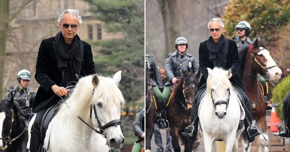 untitled design 2023 03 26t124927 296.jpg?resize=1200,630 - JUST IN: Blind Opera Legend Andrea Bocelli Rides A Horse Through New York City’s Central Park