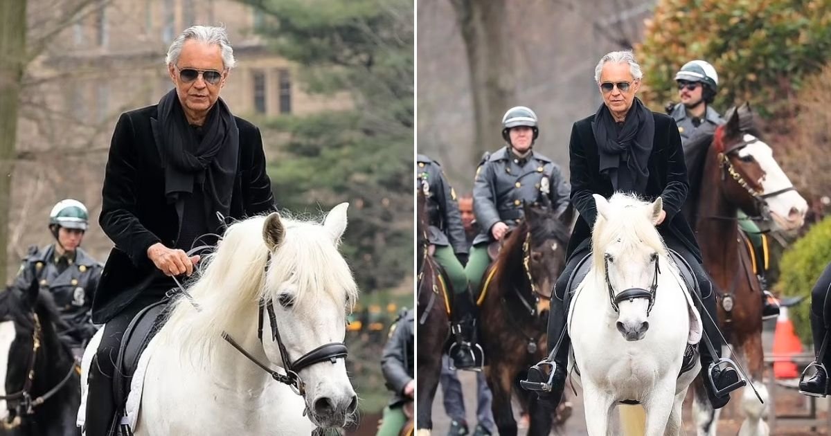 untitled design 2023 03 26t124927 296.jpg?resize=412,232 - JUST IN: Blind Opera Legend Andrea Bocelli Rides A Horse Through New York City’s Central Park