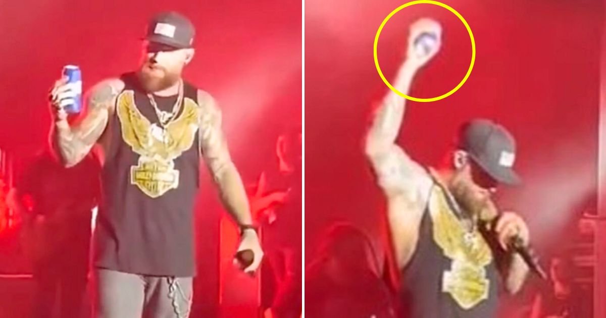 can4.jpg?resize=412,275 - JUST IN: Country Music Star SMASHES Bud Light Can On Stage During Live Performance Amid Dylan Mulvaney Controversy