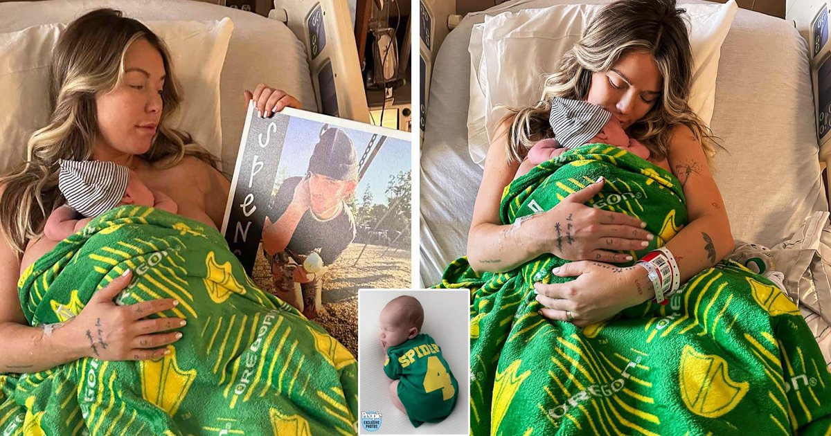 d152 1.jpg?resize=1200,630 - Girlfriend Of Late Oregon Football Star Spencer Webb Delivers Baby Boy & Opens Up About The Struggles She's Facing As A Single Parent