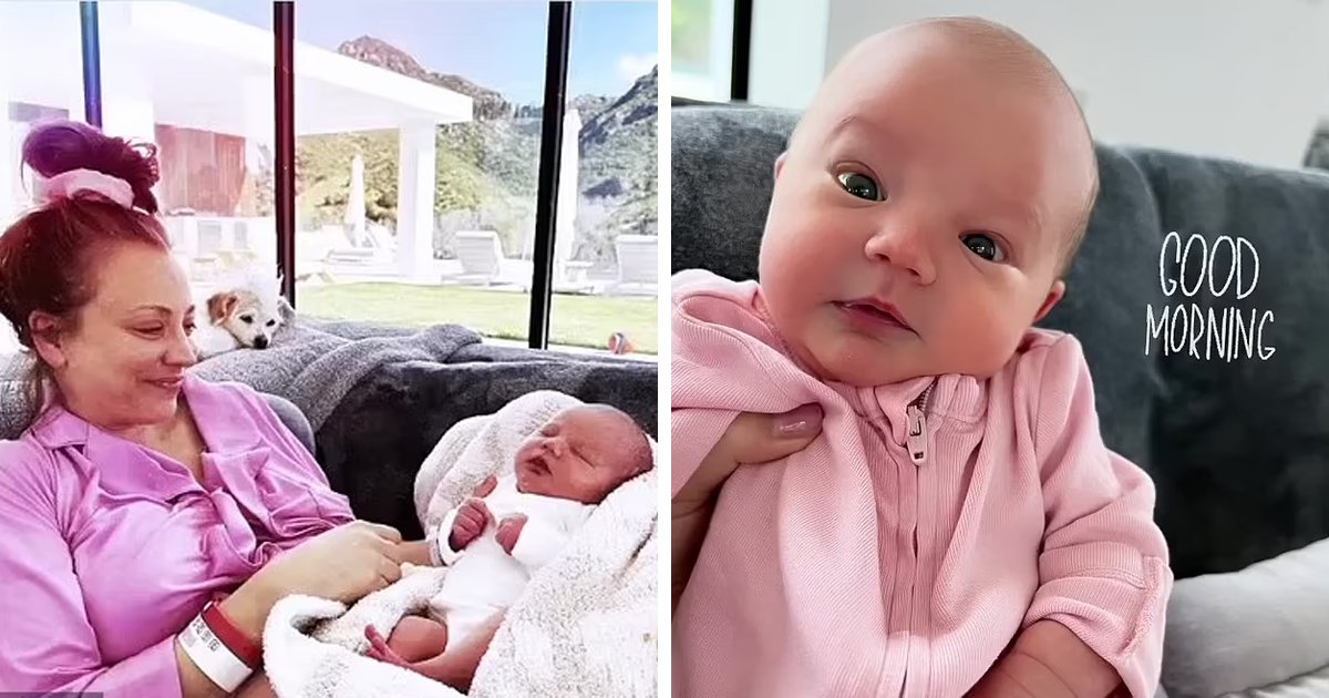 d32 1.jpg?resize=412,275 - EXCLUSIVE: Kaley Cuoco Can't Get Enough Of Her Baby Girl As New Mom Shares Adorable Photograph Of The Newborn