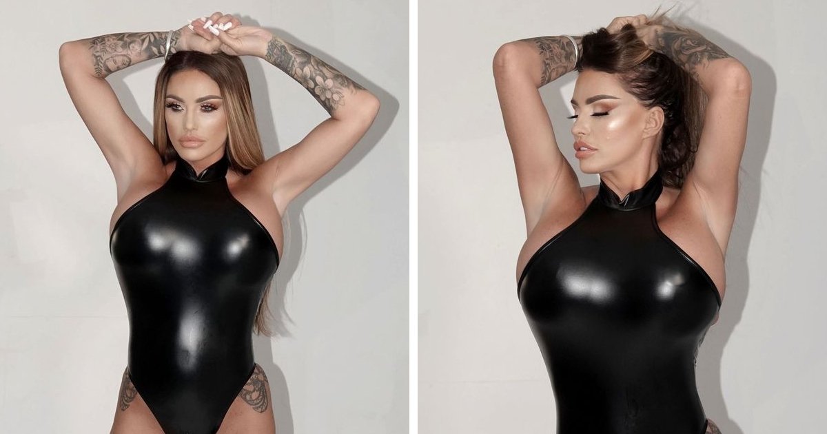 d84.jpg?resize=1200,630 - EXCLUSIVE: Katie Price Appears Fabulous In Skintight PVC Bodysuit With 'Naughty' Zip Underneath