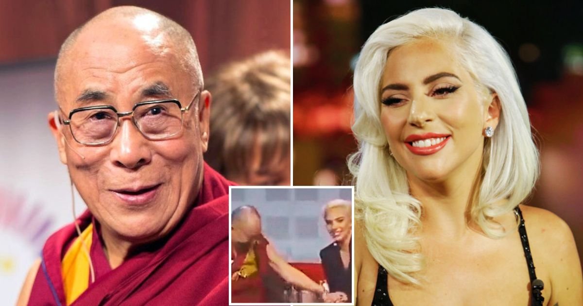 gaga4.jpg?resize=1200,630 - JUST IN: Footage Of Dalai Lama 'TOUCHING And Tickling’ Lady Gaga Resurfaces Amid Backlash For Kissing A Young Boy