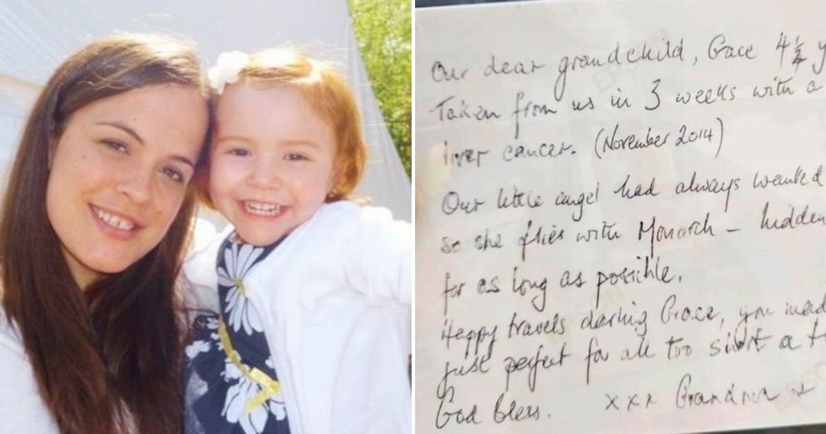 grace5.jpg?fit=1024%2C538&ssl=1&strip=all - Photo Of 4-Year-Old Girl With Heartbreaking Message Found HIDDEN On A Plane Many YEARS After She Passed Away