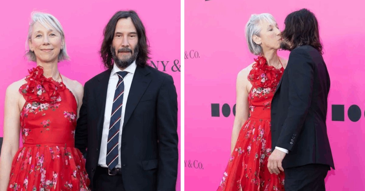 t4 16.png?resize=412,232 - JUST IN: Crowds Go WILD As Keanu Reeves & Girlfriend Alexandra Grant Share PASSIONATE Kiss On The Art Gala Red Carpet