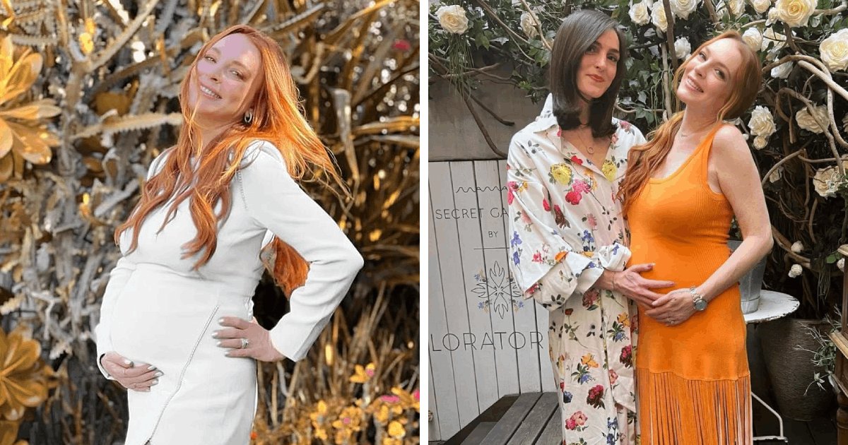 t4 28.png?resize=412,275 - EXCLUSIVE: Lindsay Lohan Displays Beautiful Glow As She Flaunts Her Pregnancy Bump At Baby Shower