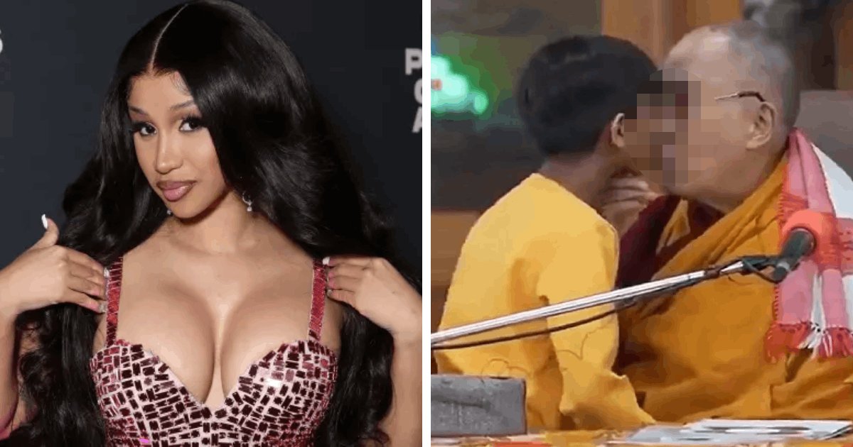t6 11.png?resize=1200,630 - BREAKING: Cardi B Labels Spiritual Leader Dalai Lama 'Predator' For Asking Boy To 'Suck His Tongue' After Kissing Him On The LIPS
