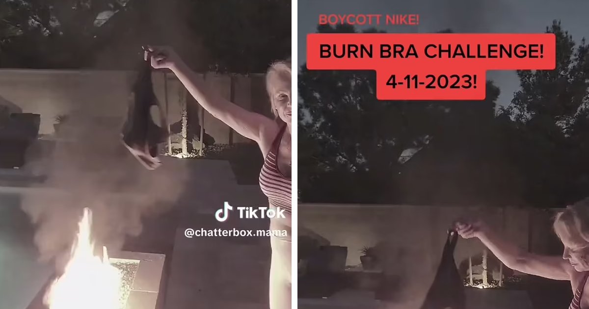 t6.jpg?resize=412,275 - BREAKING: Woman Seen Setting Their NIKE Sports Bras On FIRE After Sports Brand Announces Partnership With Trans Activist Dylan Mulvaney