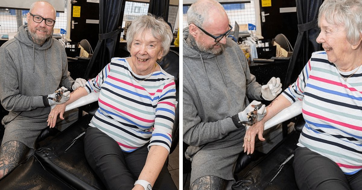 t7 18.png?resize=1200,630 - 77-Year-Old Pensioner Fulfills Her Teenage Dream By Getting Tattoos