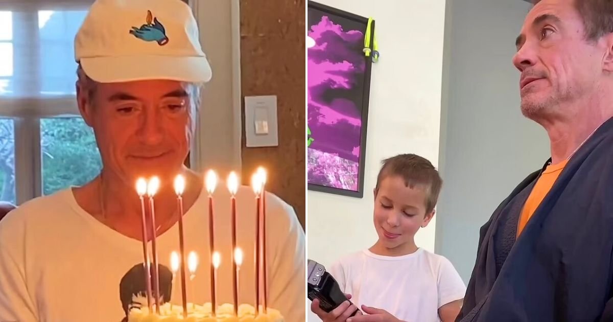 untitled design 2023 04 07t100816 756.jpg?resize=412,275 - Robert Downey Jr. Shares RARE Video Showing Him Celebrating His Birthday Together With His Sons