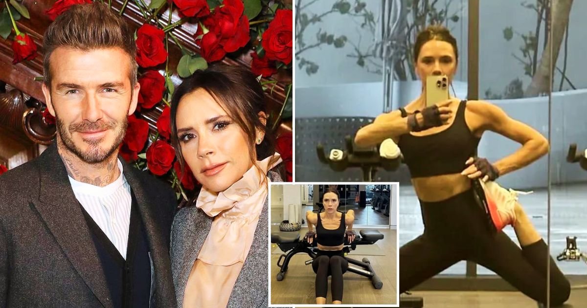 victoria4.jpg?resize=1200,630 - JUST IN: People Spotted A 'Naked' David Beckham In The Background Of Victoria Beckham's Gym Photo