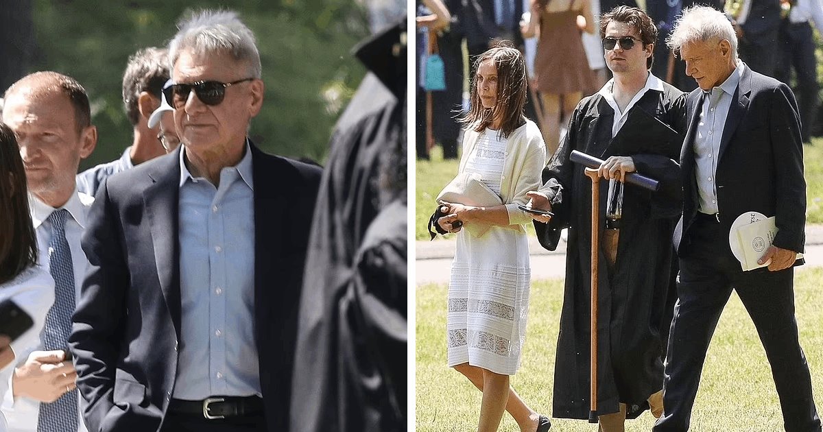 d3 11.png?resize=1200,630 - EXCLUSIVE: Harrison Ford & Calista Flockhart Beam With Smiles As Son Graduates From University