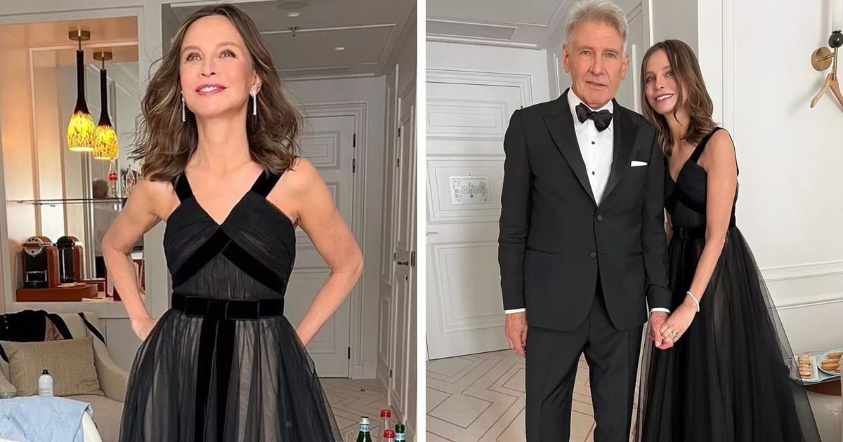 d91 1.jpg?resize=412,232 - EXCLUSIVE: Fans Go Wild As 'Handsome' Harrison Ford Seen 'Checking Out' Wife Calista Flockhart In Adorable Moment Right Before Indiana Jones Premiere