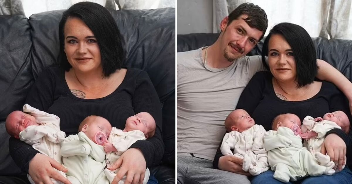 untitled design 7.jpg?resize=412,232 - Couple Left 'Stunned' After Welcoming SUPER RARE Identical Triplets