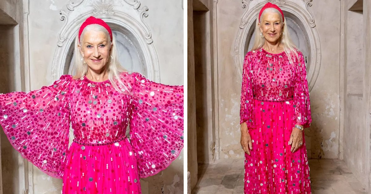 d180.jpg?resize=412,275 - EXCLUSIVE: Actress Helen Mirren Slammed For Embracing Barbiecore Trend In Shimmery Hot Pink Sequin Attire