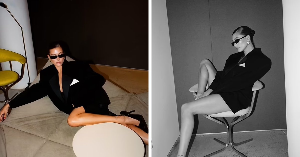d45 1.jpg?resize=412,275 - EXCLUSIVE: Hailey Bieber Blasted For Wearing NOTHING Under Her Blazer While Smoking Cigarettes For New Fashion Campaign