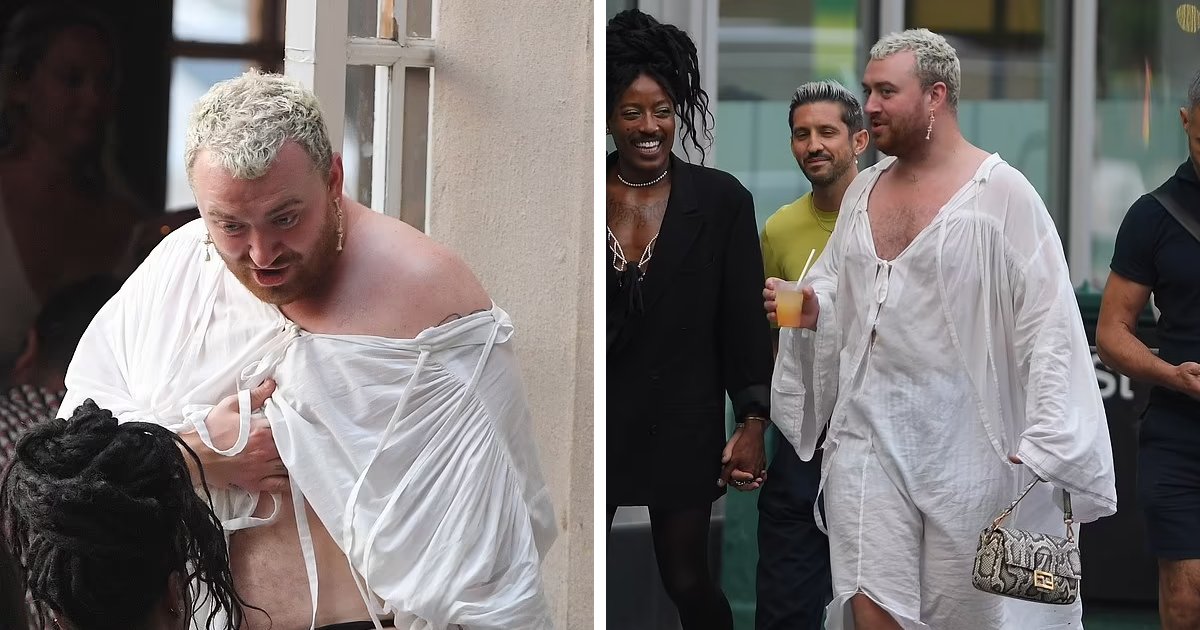 t2 7.png?resize=412,275 - EXCLUSIVE: Singer Sam Smith SLAMMED For Showing Undergarments Beneath A Sheer White Gown