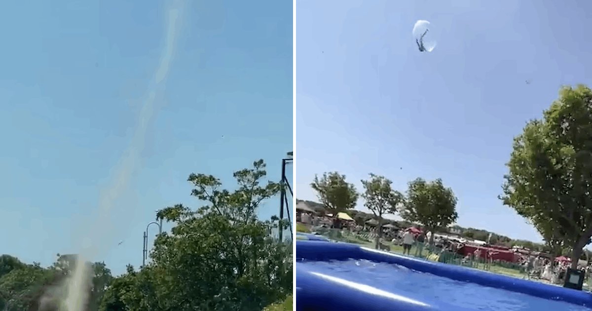 t3 1.png?resize=412,275 - JUST IN: Terrifying Moment Shows Young Child Being Swept Away & Airlifted To Hospital In Serious Condition After Mini Tornado Strikes