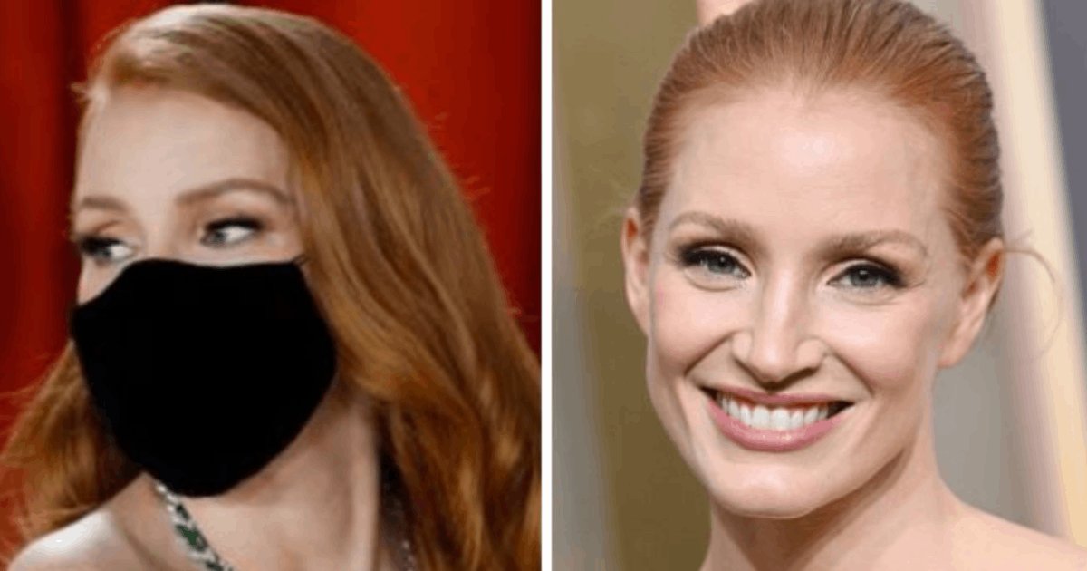t8 1.png?resize=412,275 - EXCLUSIVE: Jessica Chastain Reveals Why She Still Wears A MASK At High Profile Award Shows