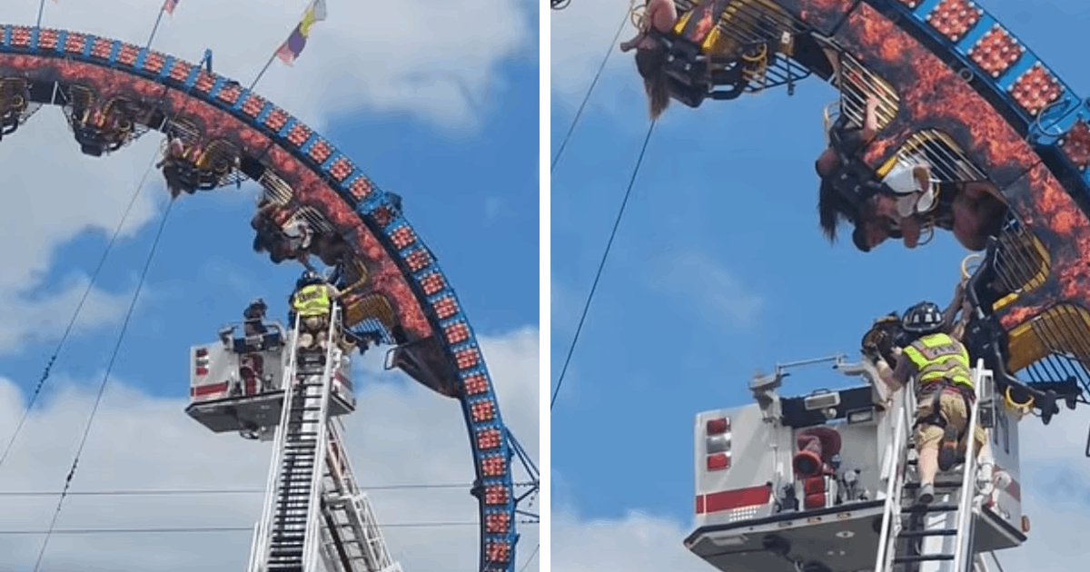 d5 1.png?resize=412,275 - BREAKING: Horror In Mid-Air As Thrill Seekers Are Stuck UPSIDE DOWN For THREE HOURS On Wisconsin's Broken Roller Coaster Ride