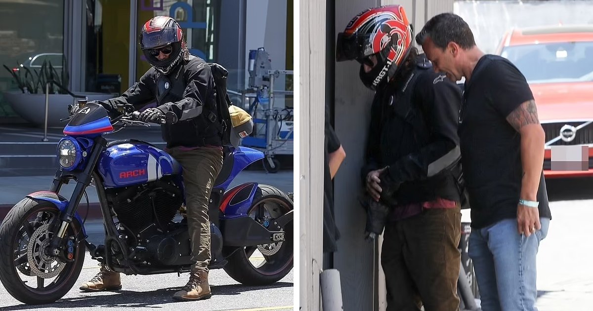 d65.jpg?resize=412,275 - EXCLUSIVE: Actor Keanu Reeves Steals Hearts On The Streets As Star Pictured Driving His Motorcycle Around Los Angeles
