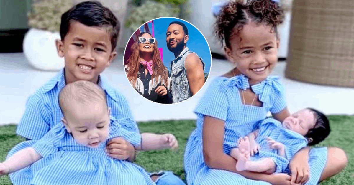 d7 3.png?resize=1200,630 - EXCLUSIVE: Chrissy Teigen & John Legend's Four Kids Look ADORABLE In Matching Blue Outfits For Fourth Of July Celebrations