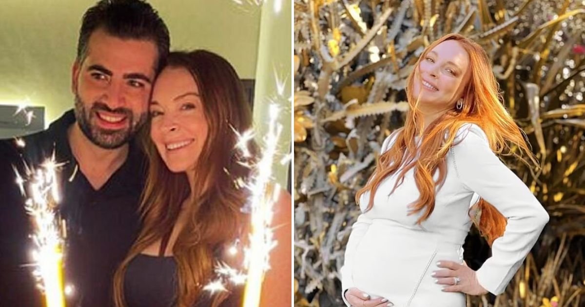 lohan4.jpg?fit=1024%2C538&ssl=1&strip=all - JUST IN: Lindsay Lohan, 37, And Husband Bader Shammas, 36, REVEAL The Gender Of Their First Baby