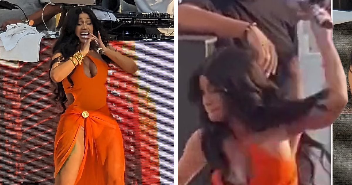 t5 14.png?resize=412,232 - BREAKING: Furious Cardi B Throws Microphone In Fan's Face After He Splashed Her With A Drink