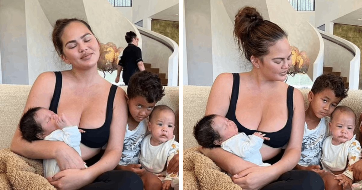 t6 3 1.png?resize=1200,630 - EXCLUSIVE: Chrissy Teigen Seen Losing Her Cool After Trying To Fit ALL Of Her Kids Into One Frame